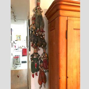 SIX VINTAGE HANDMADE INDIAN STRING PUPPETS